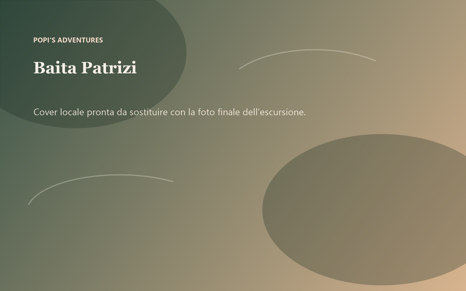 Baita Patrizi - copertina dell'escursione con atmosfera naturale e raccolta.